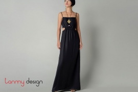 Silk dress COCHOA - BLACK